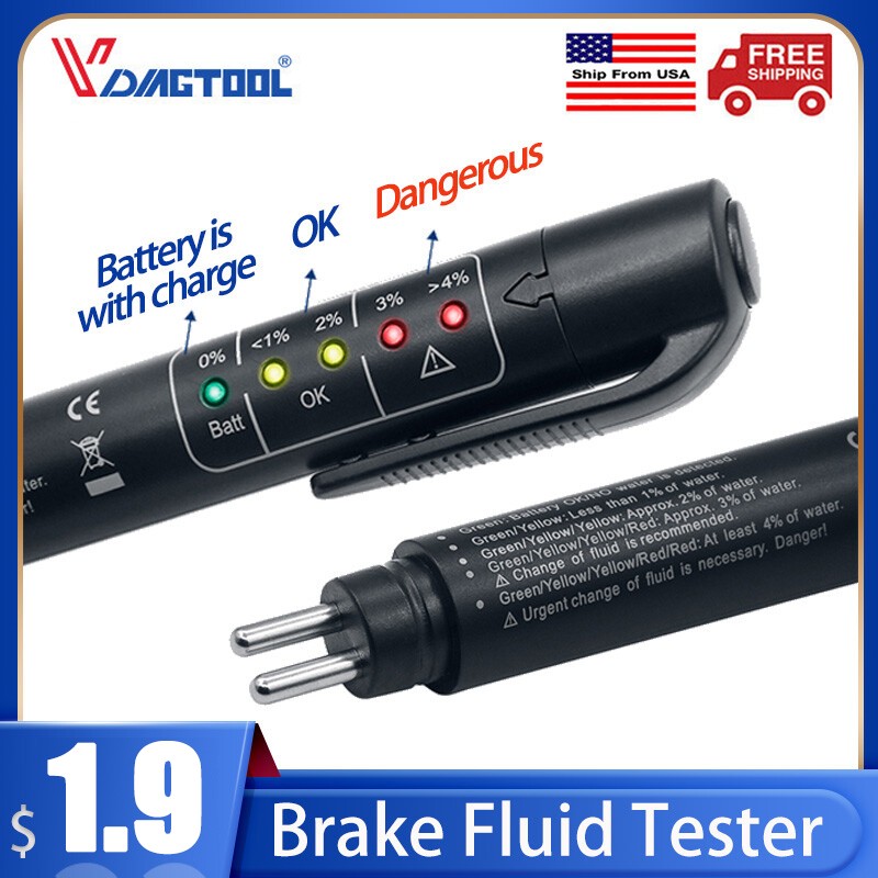 Car Brake Fluid Oil Tester Detection Pen Auto Moisture Testing Probe Tool DOT3-5