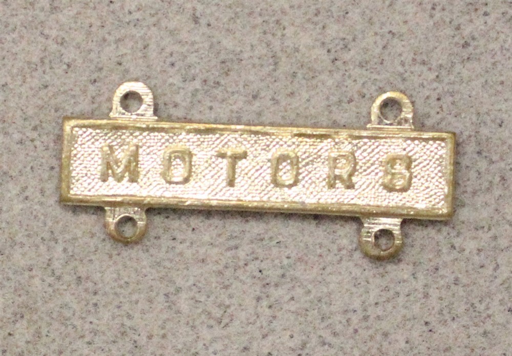 Army Air Force MOTORS bar for Tech. Qualification Badge, stay-brite