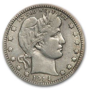 1914-D Barber Quarter - F
