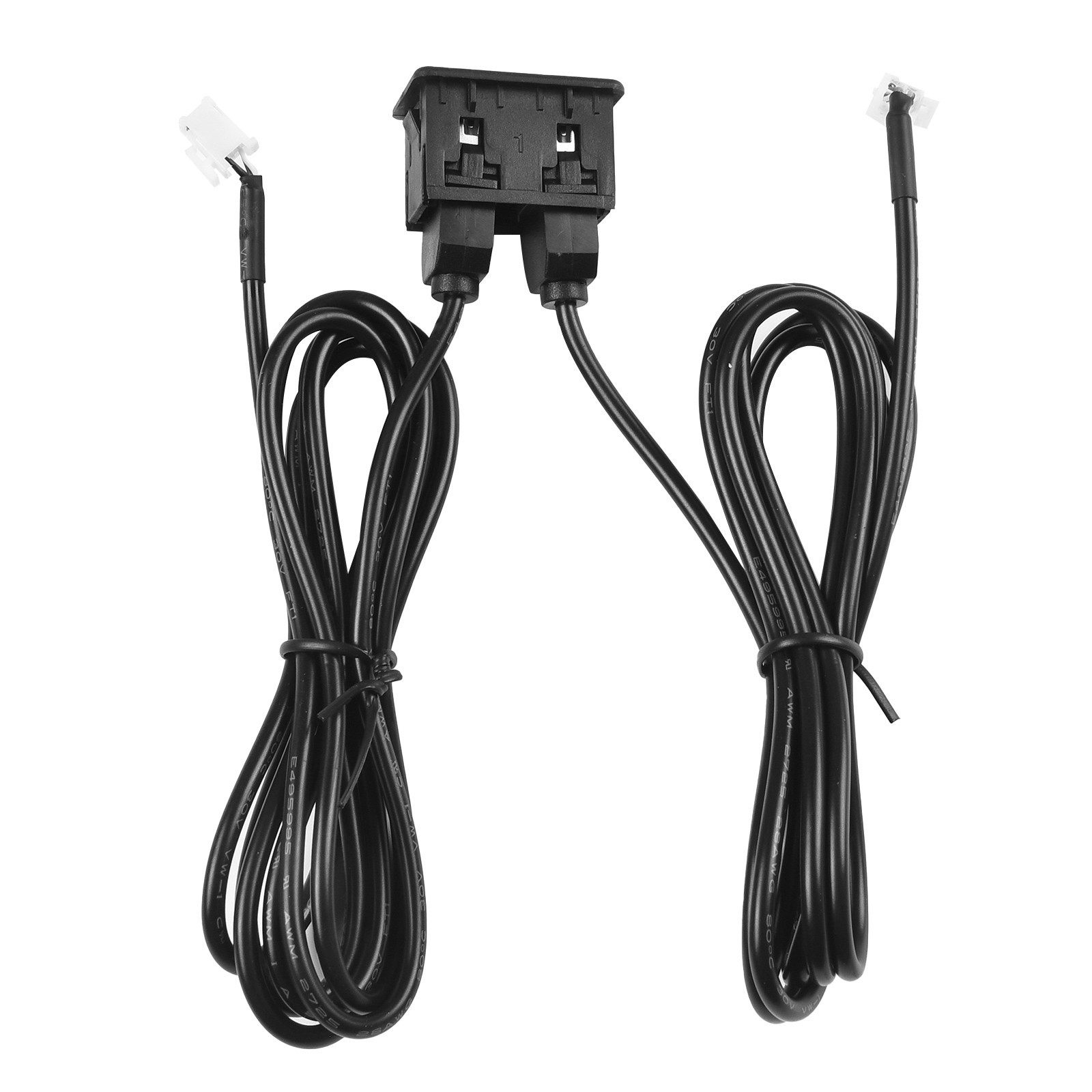 Dashboard Dual USB Port Extender Panel Interface with 145cm Cable for Car
