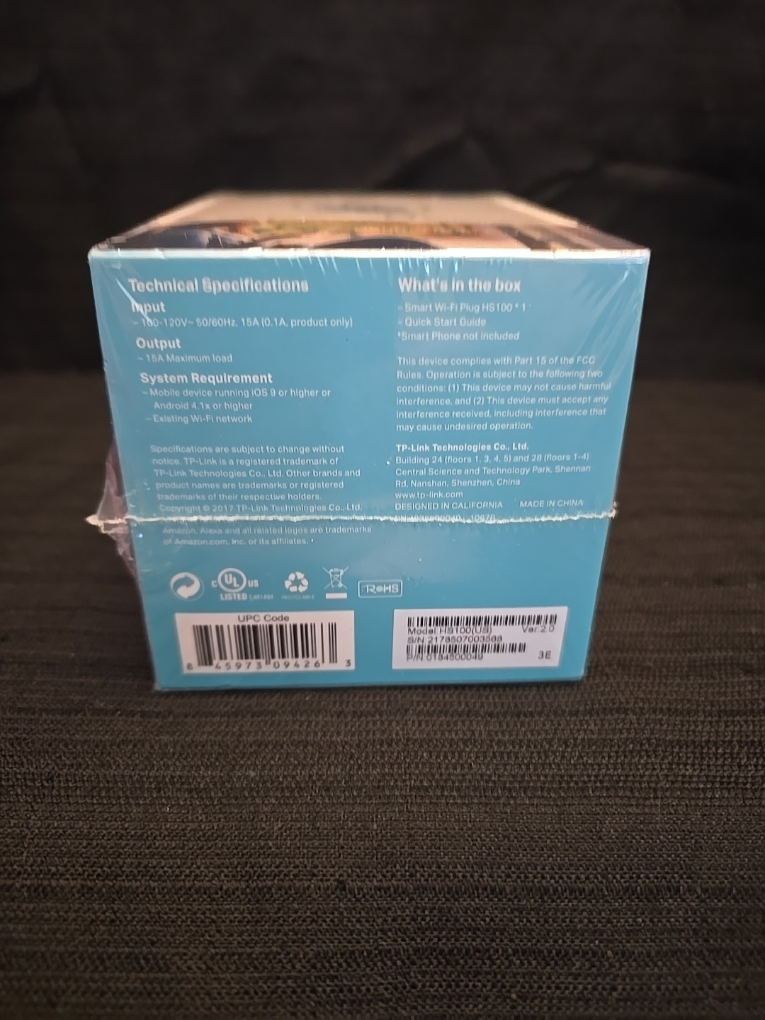 New And Sealed TP-Link HS100 Smart Wi-Fi Plug
