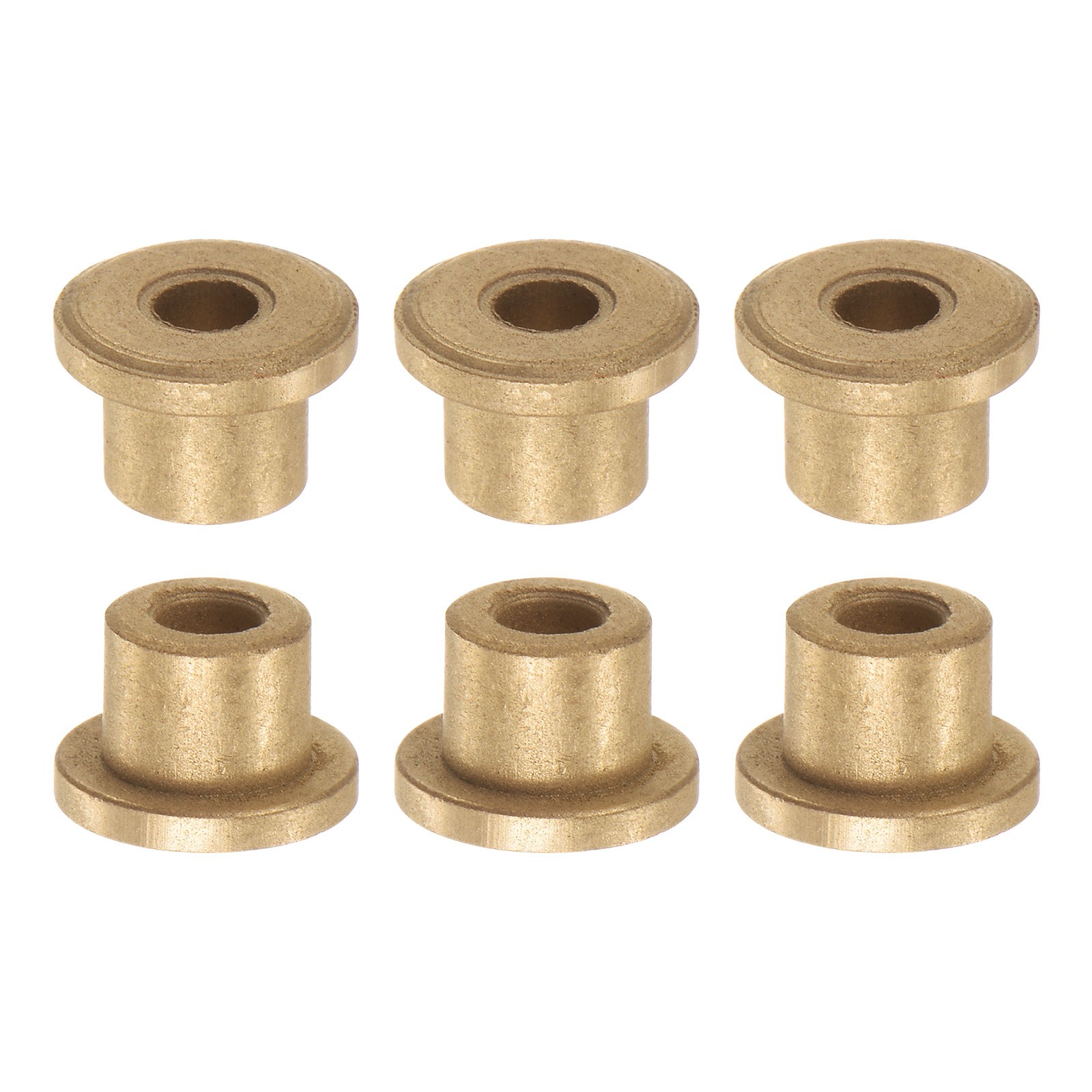 6pcs Flange Bearing Sleeve 4mm x 8mm x 8mm Bronze Self Lubricating Bushings