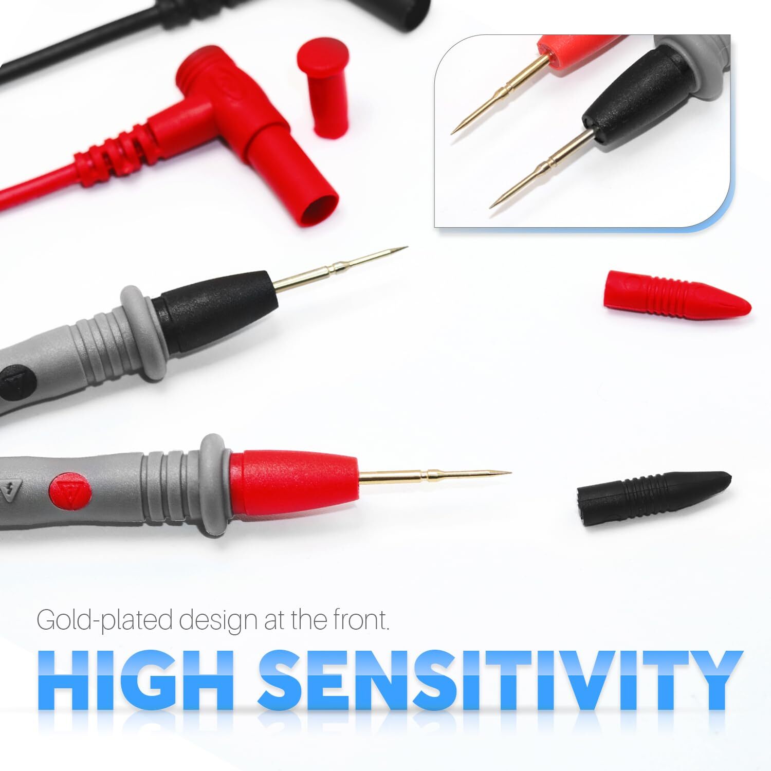 2 Pcs Professional Multimeter Test Leads 1000V 20A Digital Multi Tester Probes