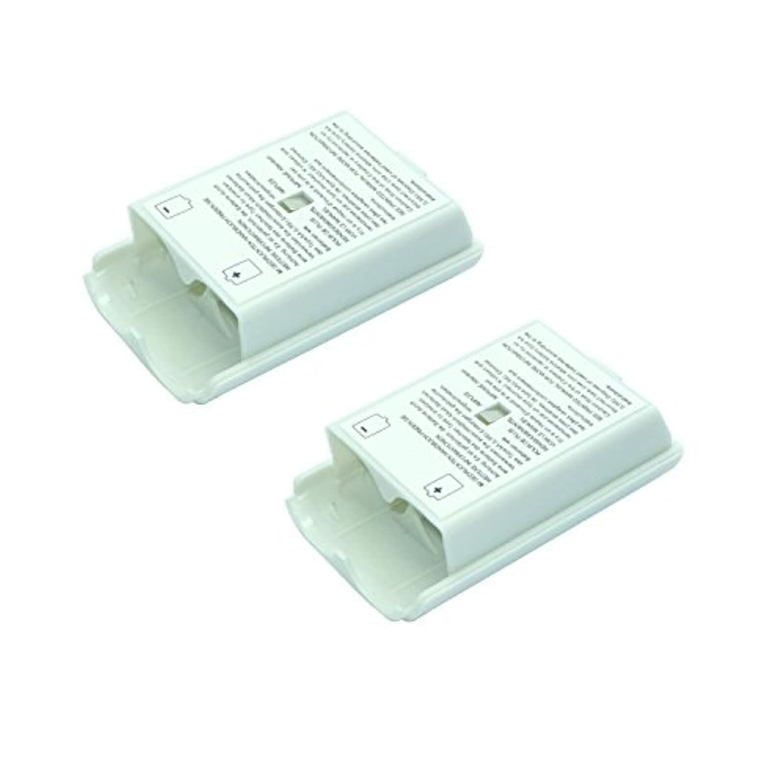 2X White Battery Cover For Microsoft Wireless Controller For Xbox 360 Xbox 360