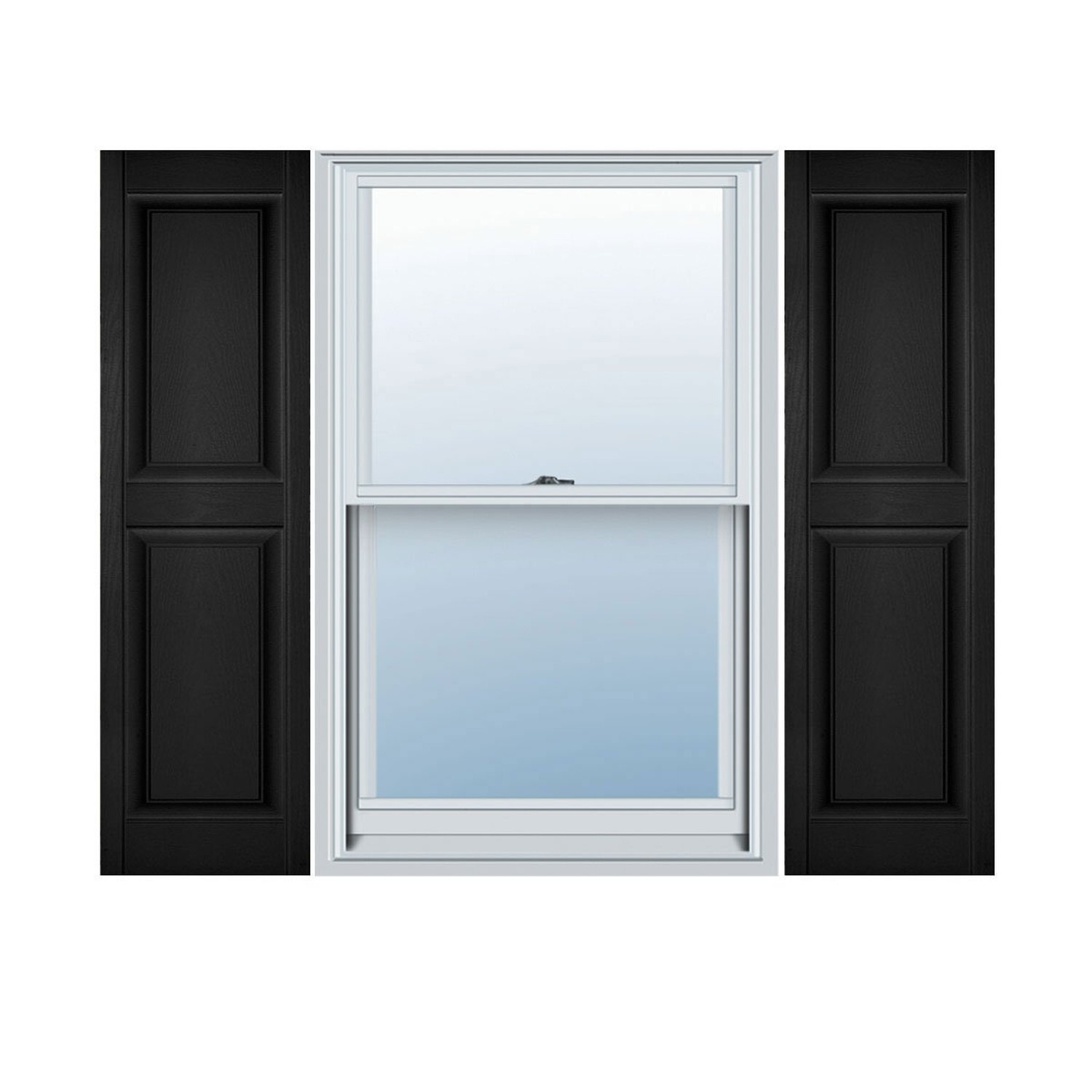 Ekena Millwork Lifetime Vinyl LP2S14X04300BL Standard Two Equal Panel Vinyls,...