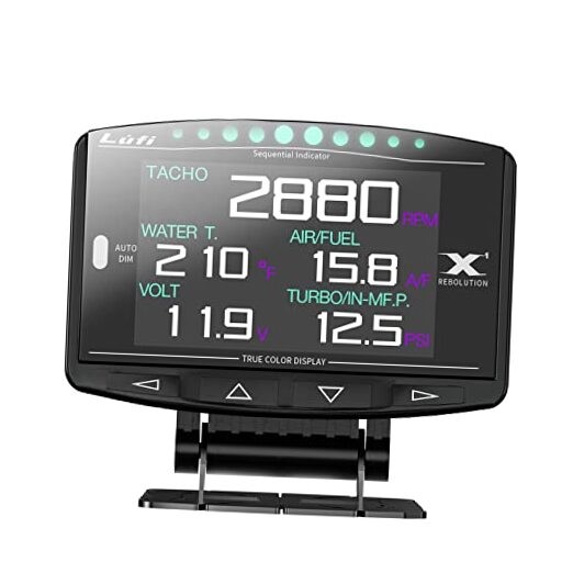 X1 Obd2 Gauge Display,Boost Gauge,Speedometer,Water Temperature Meter,Multi