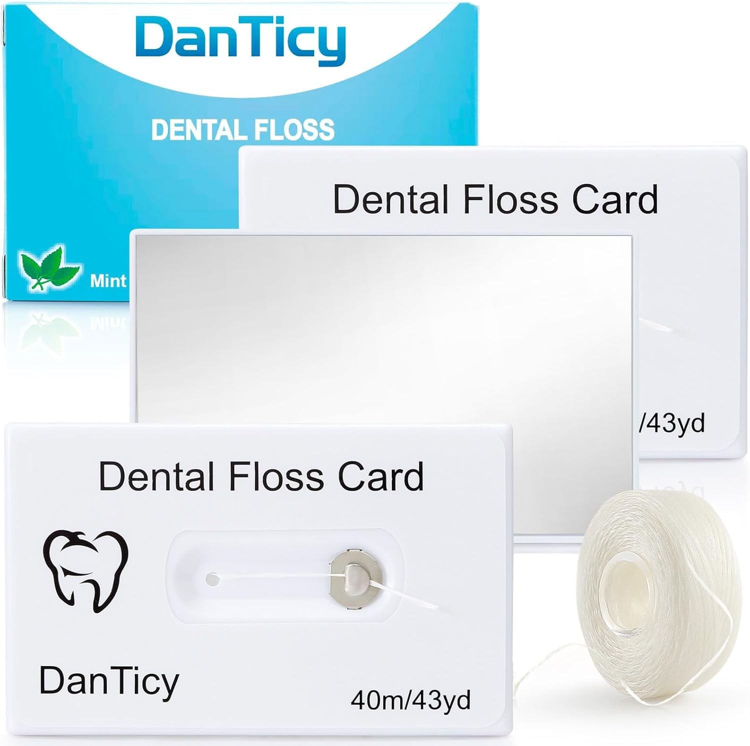 Dental Floss Deep Clean Waxed in a Credit Card 129 Foot (Pack of 3)