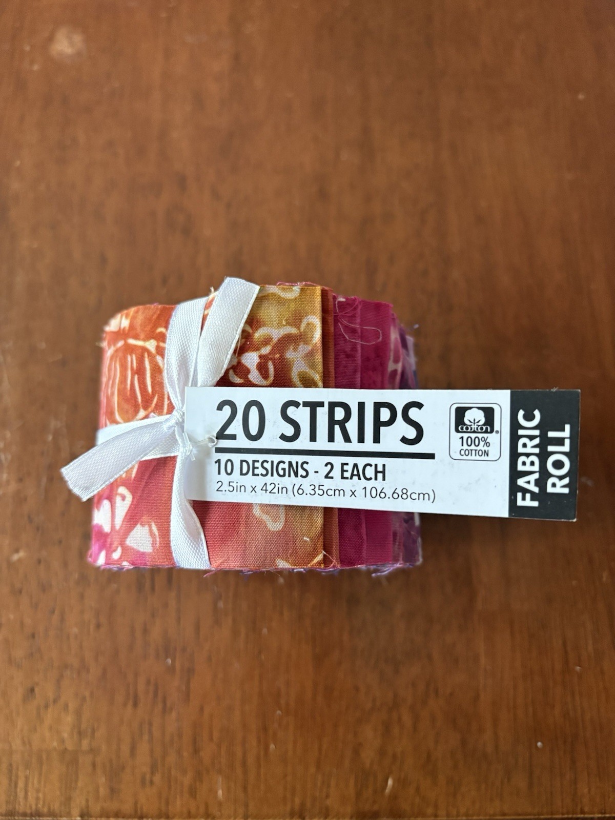 Cotton Batik Fabric Roll, 20 Strips, 10 designs, 2 1/2” X 42” Jo-Ann’s