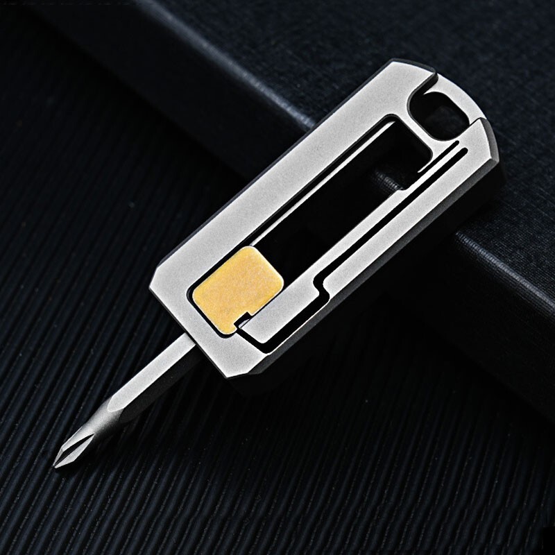 EDC Titanium Alloy Screwdriver Holder Storage Box Dismantling Portable Tools