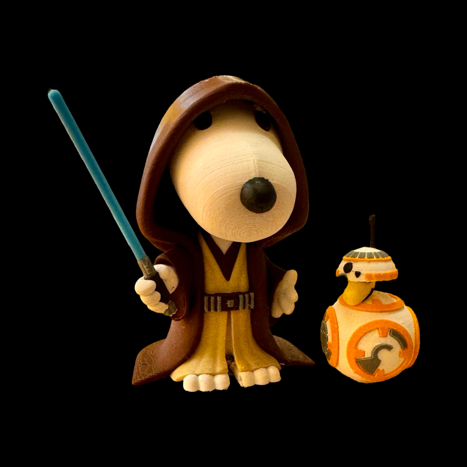 UNPAINTED Jedi Snoopy Peanuts 3D Printed Model Kit 5" Tall (5-24)