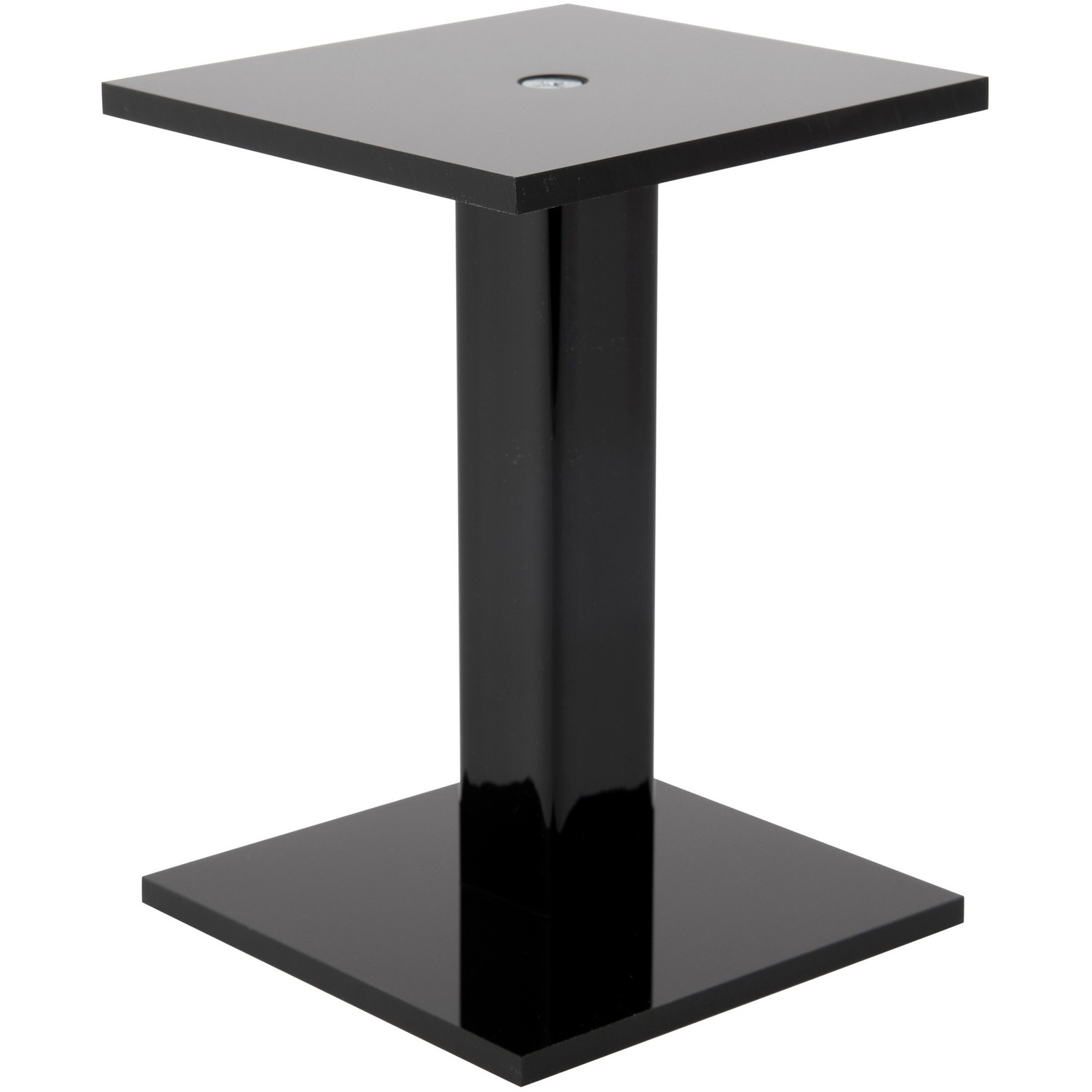 Plymor Black Acrylic Square Barbell Pedestal Display Riser, 4.375" x 3" x 3"