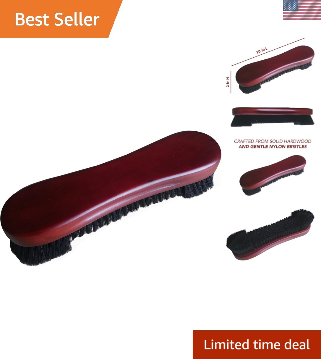Stylish Dark Cherry Pool Table Brush: Quick Clean for Enhanced Game Experience
