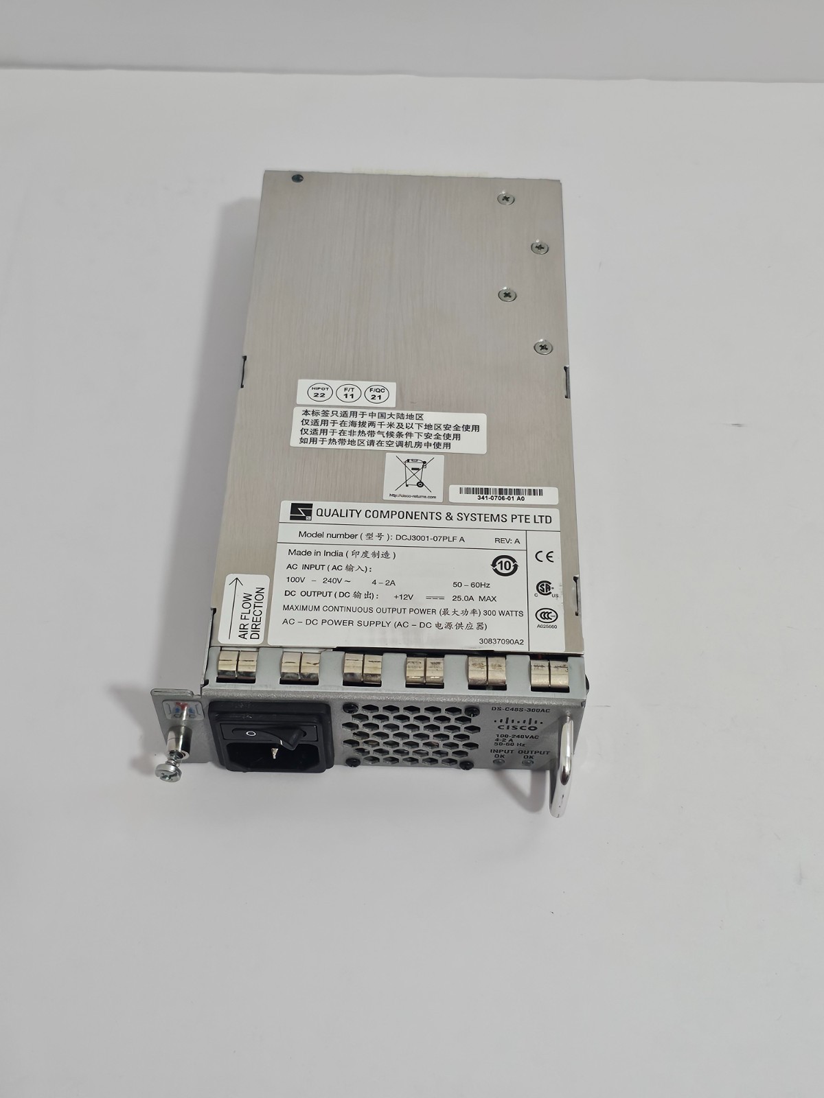Cisco DS-C48S-300AC MDS 9148S AC Power Supply