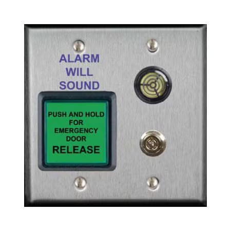 Alarm Controls De-1 Exit Station, Ss, 5 In. H, W/2 Keys