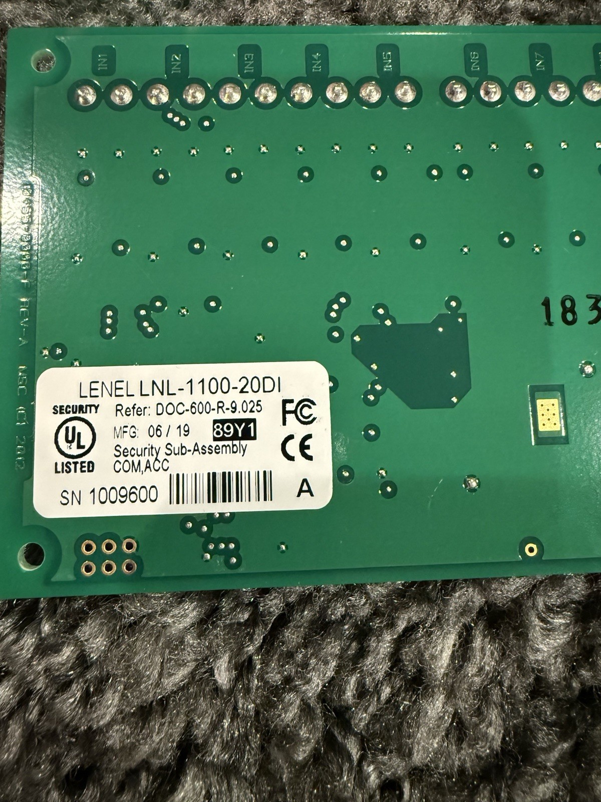 Lenel LNL-1100-20DI 20-Input Door Interface Module Access Control Board