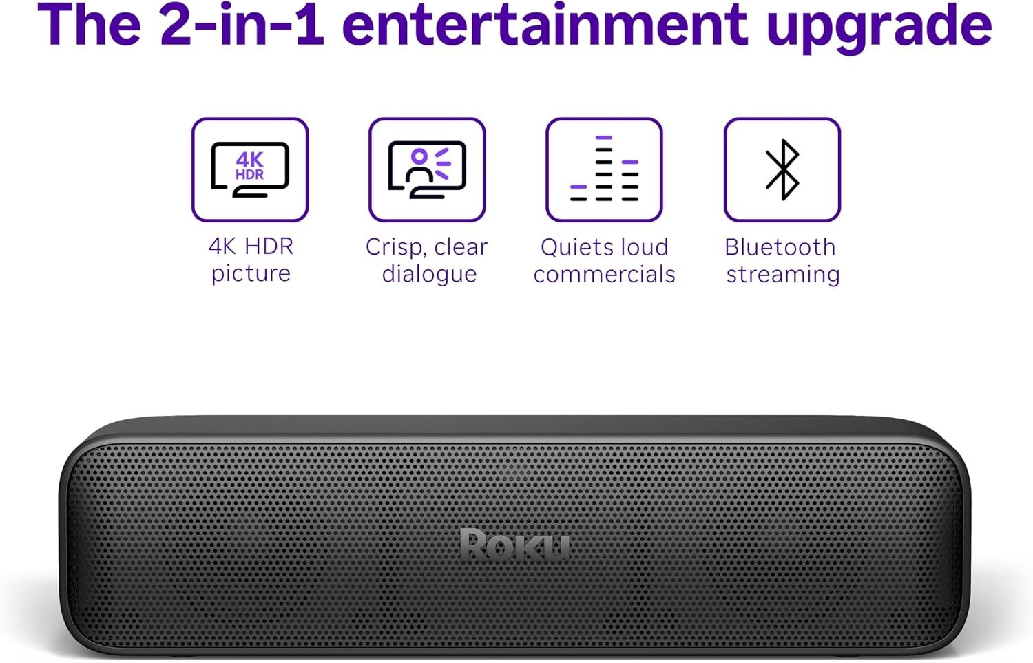 Roku Streambar Pro Stereo Soundbar Grey