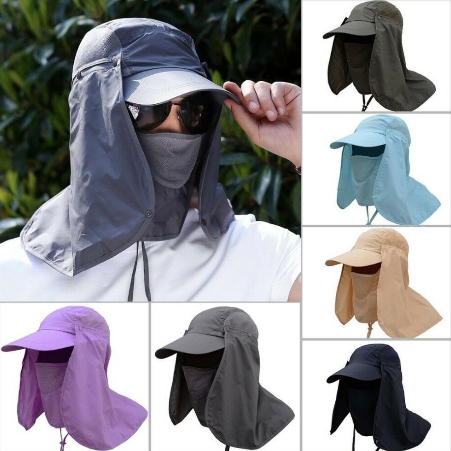 Sun UV 360° Protection Cap Hat Neck Face Cover Mask for Fishing Camping Hiking
