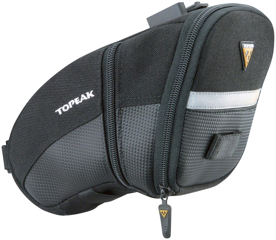 Topeak Aero Wedge Seat Bag Large Black Water Weather Resistant Cordura