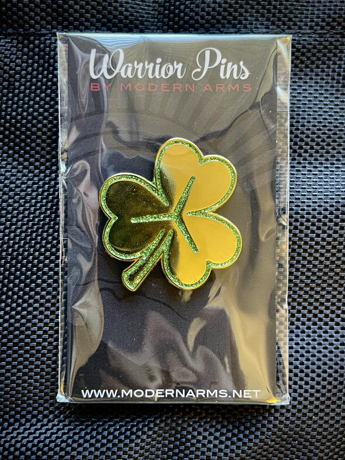 Clover/Trefoil Morale Pin, Modern Arms, Enamel