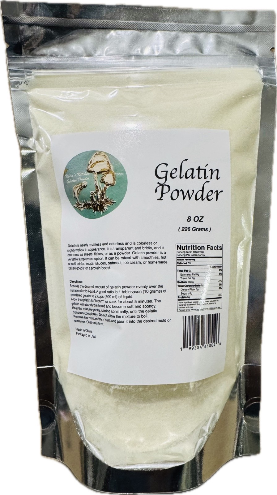 8 OZ Gelatin Powder  Jello Cake Food 270 Bloom Mousse  Jelly Bake Collagen