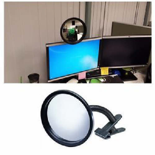 SeeAll Portable Personal Safety/Security Clip-On Convex Mirror, Flexible, 7".
