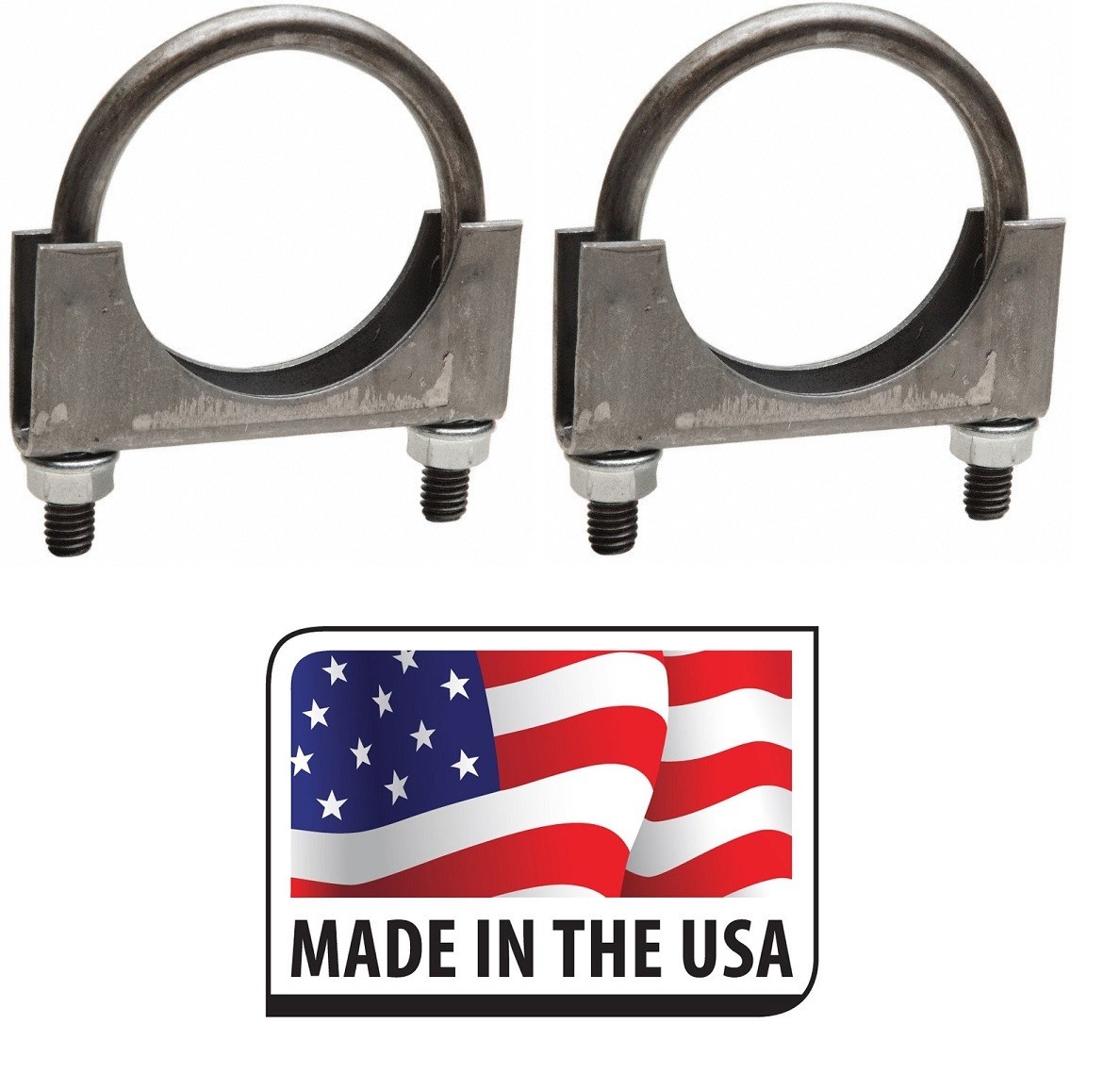3-1/2" Heavy Duty Muffler Clamp (2 pc) Heavy Duty 3/8 U BOLT MADE IN USA 3 1/2