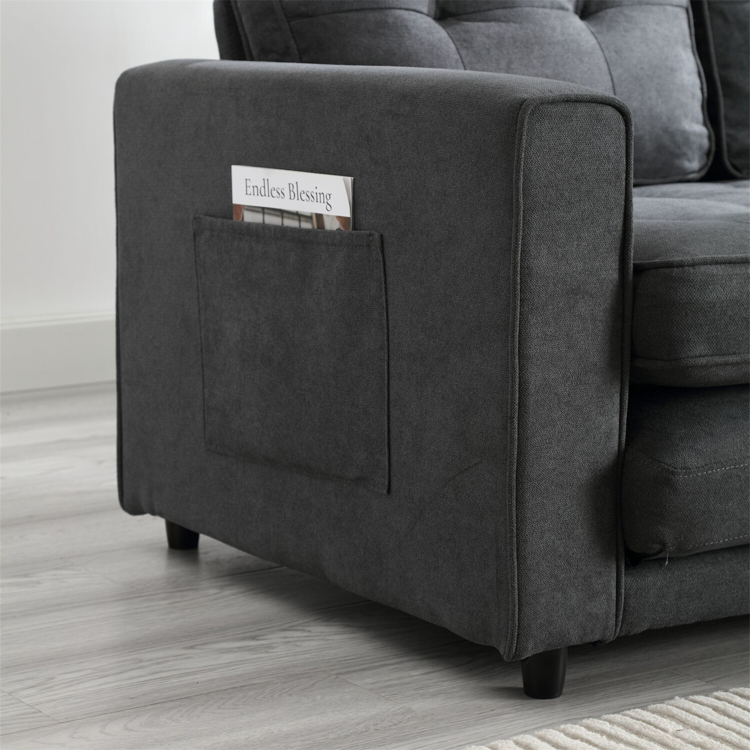 Convertible Sleeper Sofa Bed Velvet Loveseat Sofa Couch Futon Sofa Pull-Out Bed
