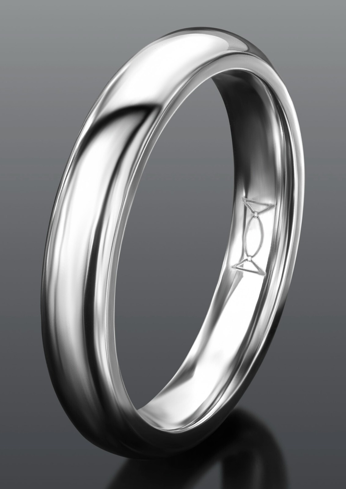 men steel ring 4mm