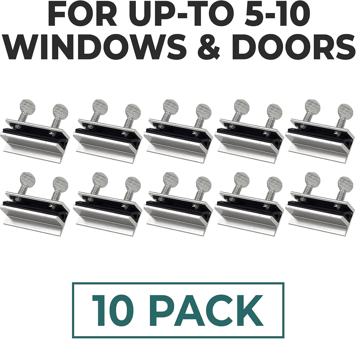 Window Locks, 10 Pack for Vertical and Horizontal Windows, Sliding Window Loc...
