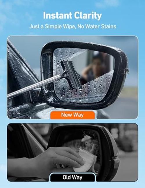 Car Windshield Cleaner Tool, Window Cleaning Kit with with a Mirror Squeegee