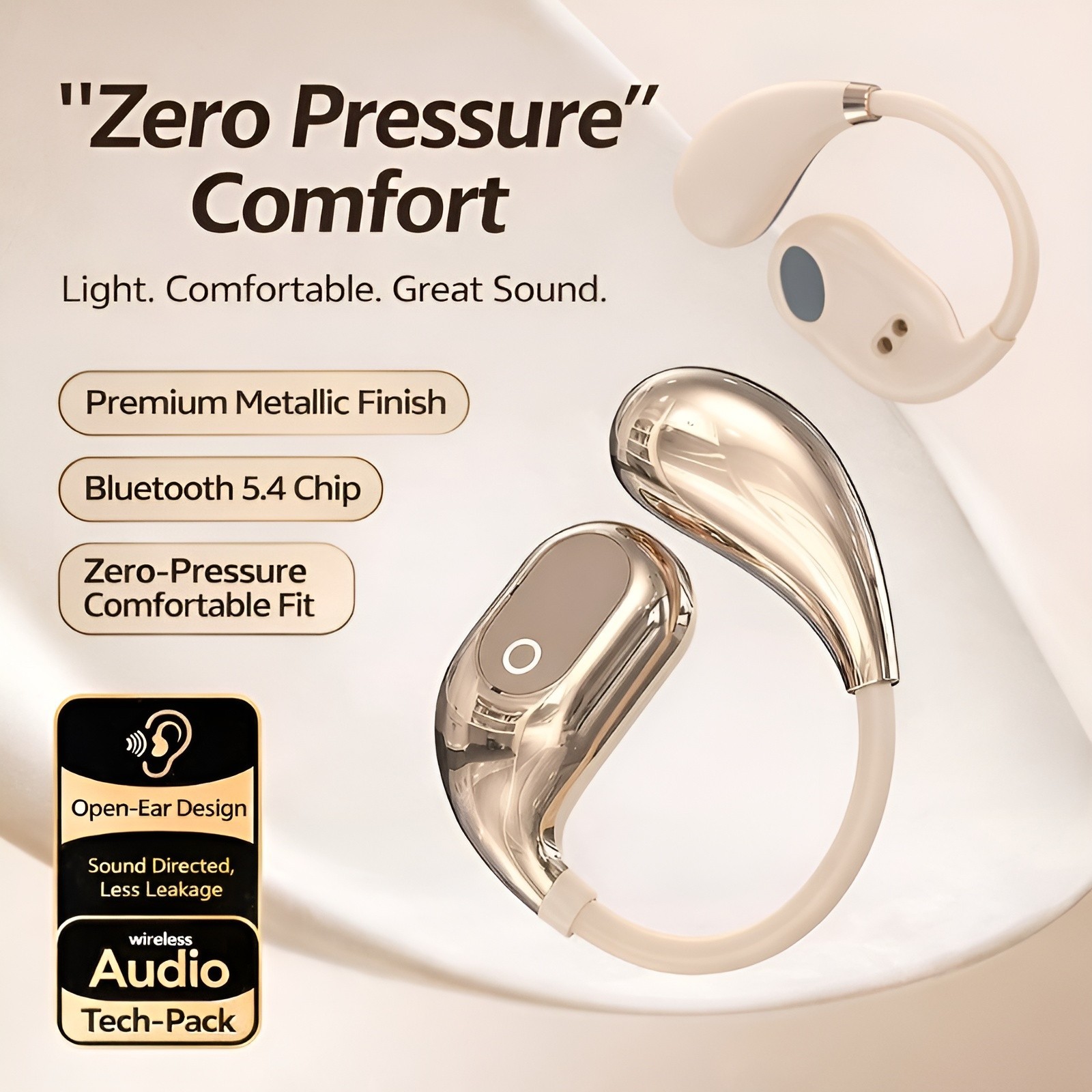Open Ear Bluetooth Wireless Earbuds Ear Hook Noise Reduction Headphones