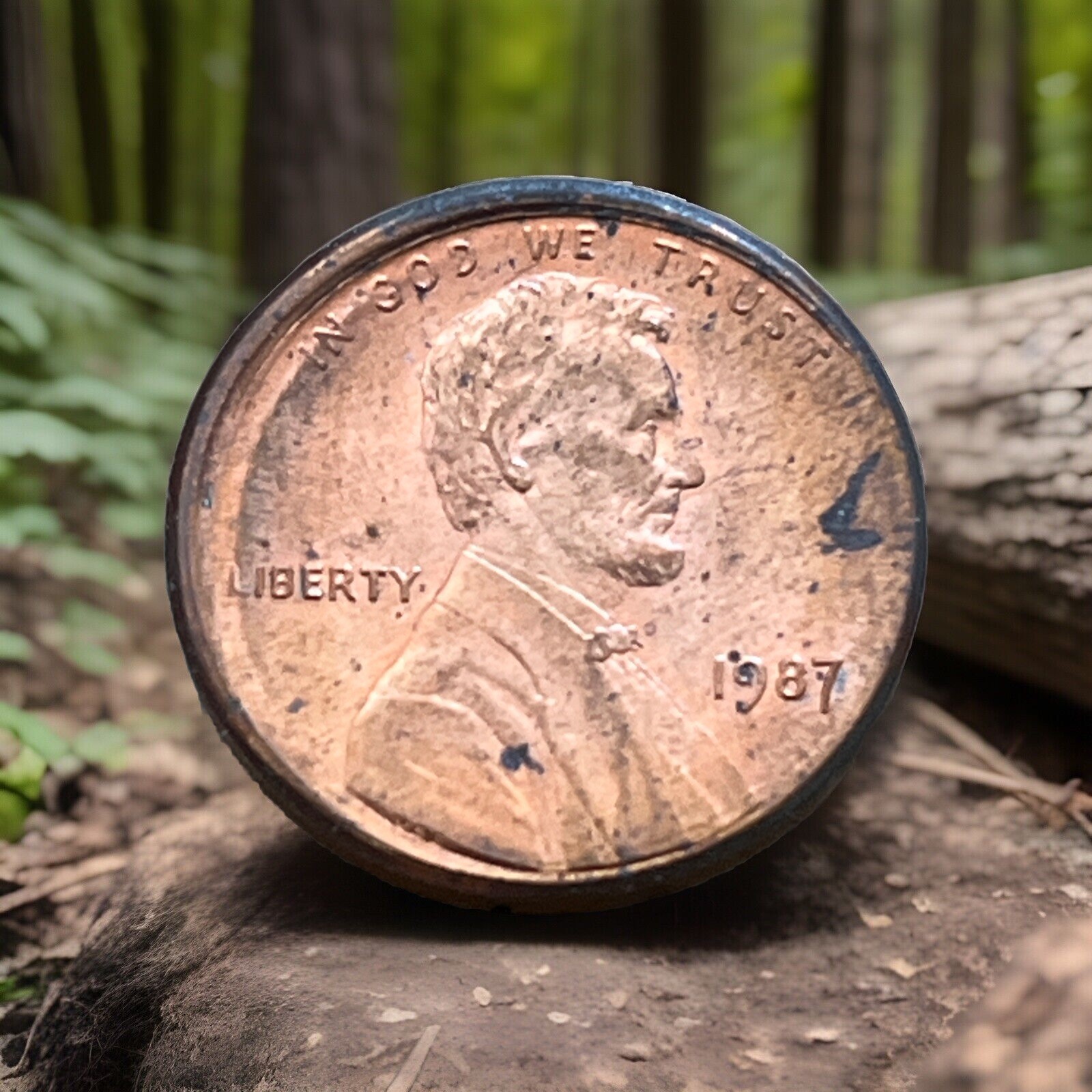 1987 OFF CENTER LINCOLN CENT HIGH GRADE VERY NICE CONDITION L70