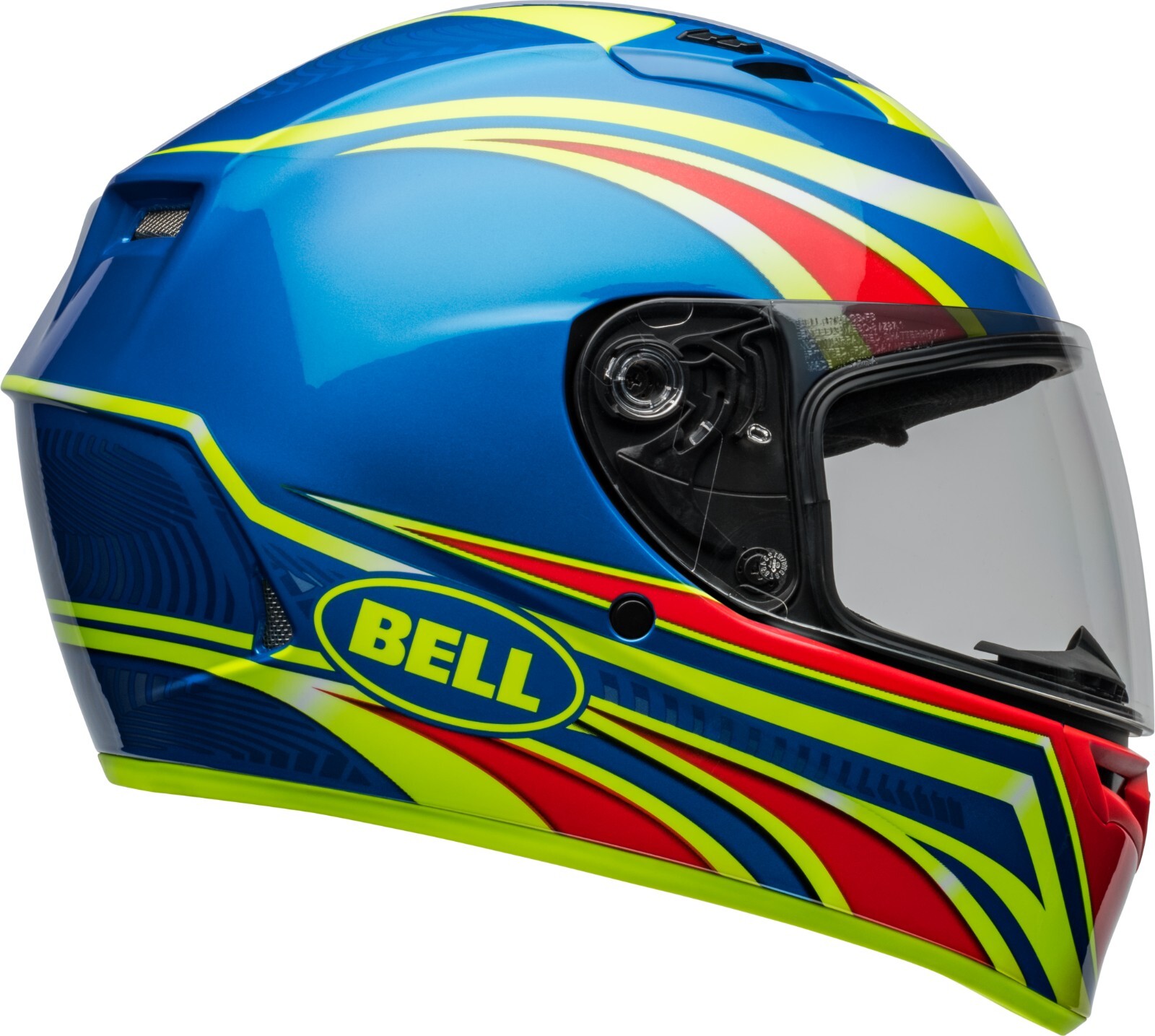 Bell Qualifier Full Face Motorcycle Helmet Conduit Gloss Retina/Blue Large