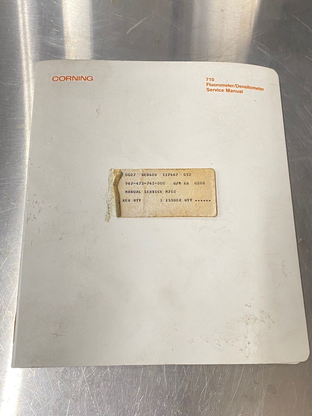 Corning 710 Electrophoresis Densitometer - Users Guide / Instruction Manual