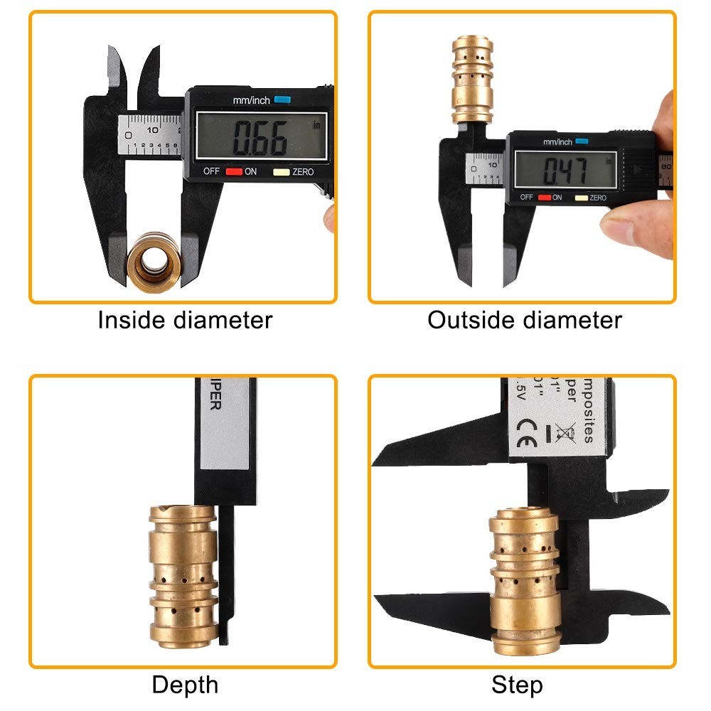 Precision Digital Caliper 6-Inch with Inch/Millimeter Conversion & Zero Function