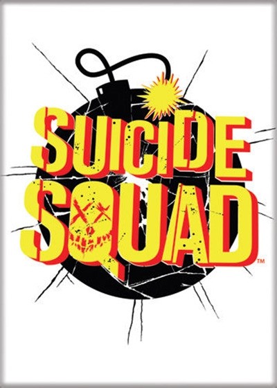 Suicide Squad Movie Bomb Logo with Name Refrigerator Magnet NEW UNUSED