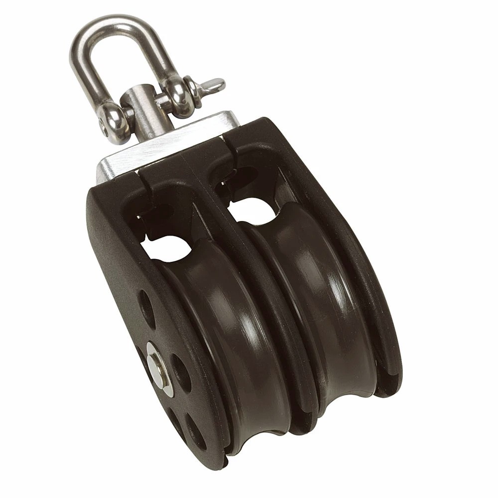 Barton Size 2 35Mm Plain Bearing Pulley Block Double W/Swivel  N02230