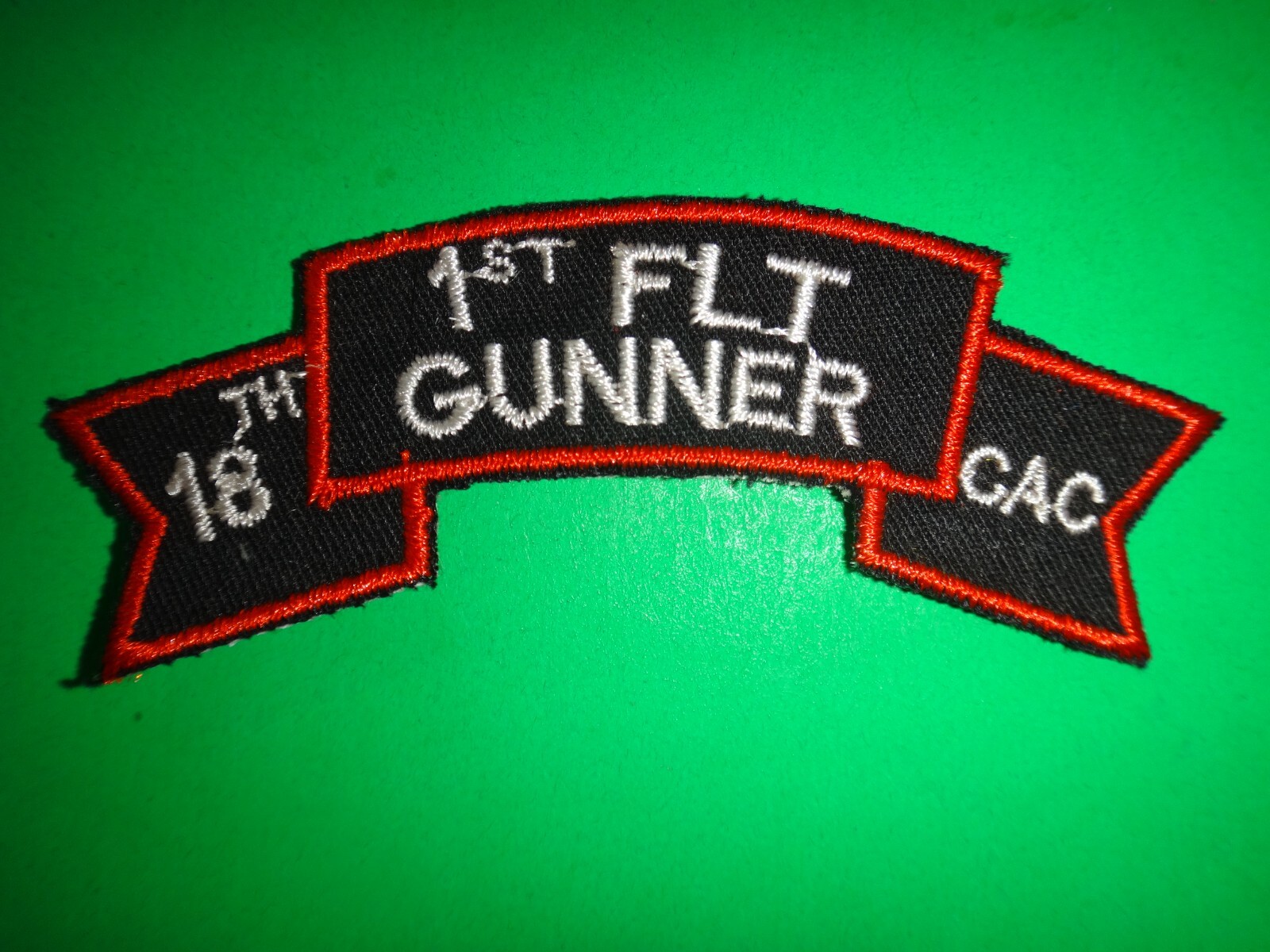 US 18th Corps Aviation Company 1st FLIGHT GUNNER Scroll Patch From Vietnam War