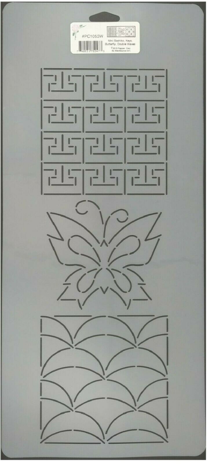 Quilting Stencil Sashiko Embroidery Butterfly Quilt Pattern 5" Quilters Template