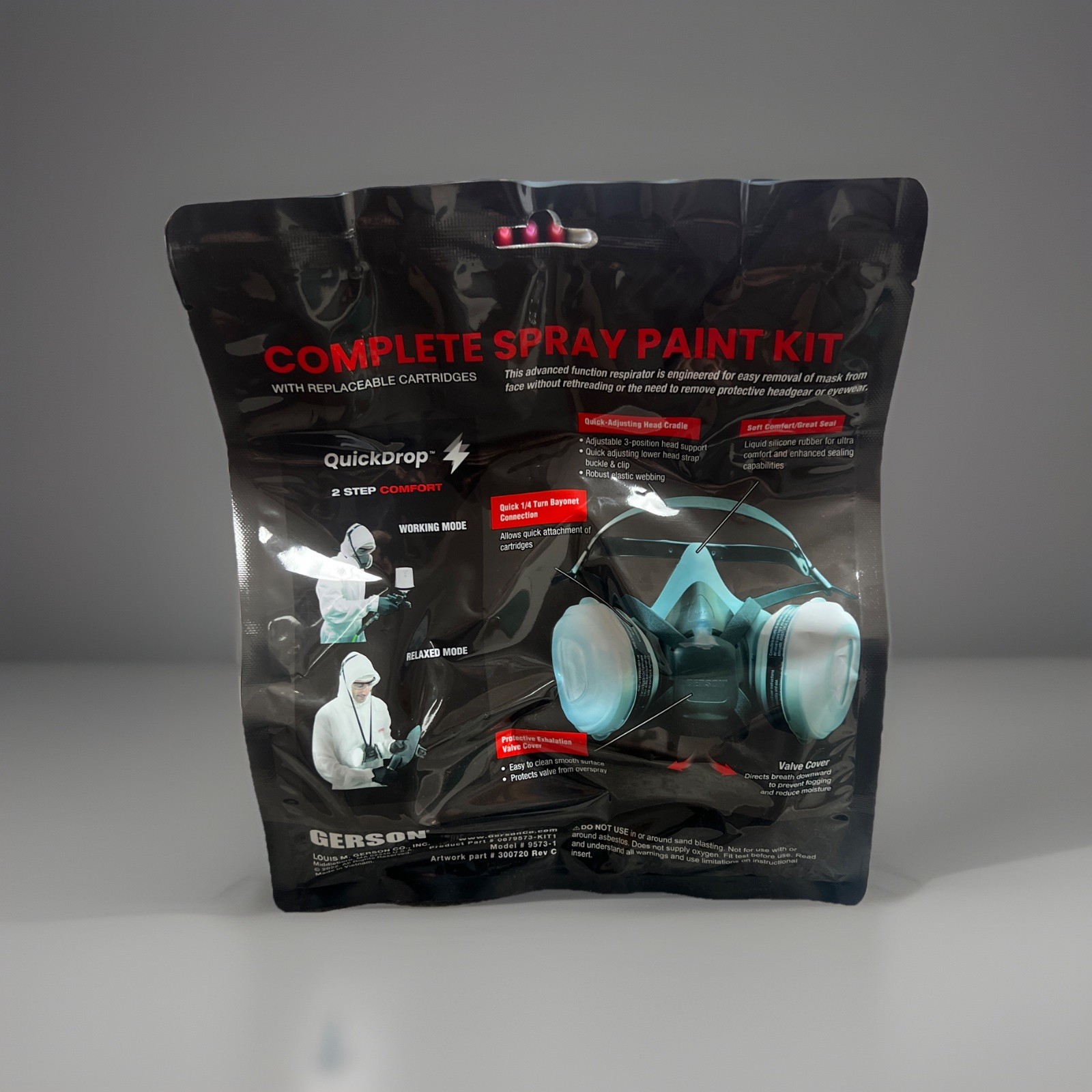 Gerson 9573-1 Drop Down Complete Spray Paint Kit Large