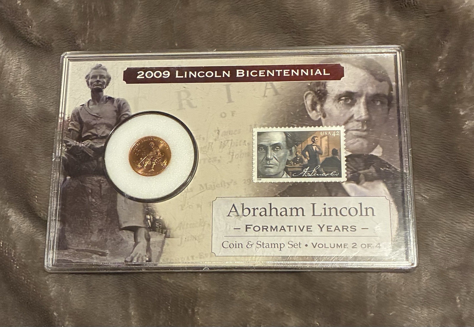 2009 Lincoln Bicentennial Penny /  Stamp Set Volume 2 of 4 Uncirculated W/  Case