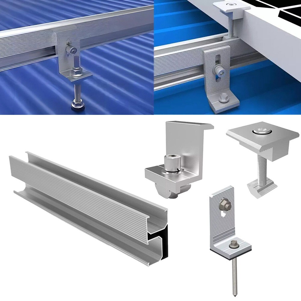 Solar Panel PV Profile Mounting-Rail Flat Roof Metal Roof Solar Rail Set-Parts