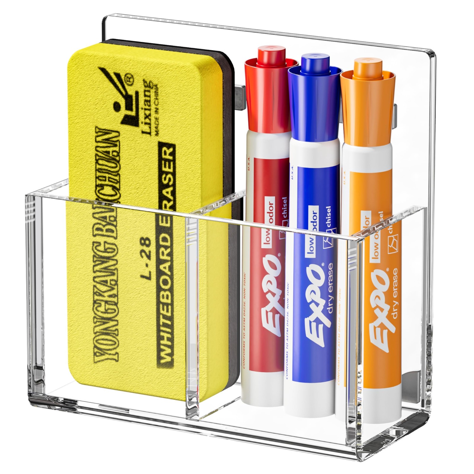 Magnetic Dry Erase Marker Holder for Whiteboard, Non-slip Acrylic Strong Magn...