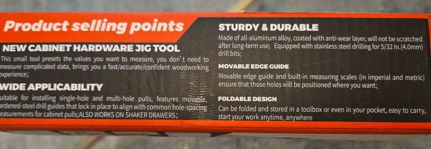 Adjustable Template for Hardware Cabinet Hole Alignment Guide Drilling By Auxtur