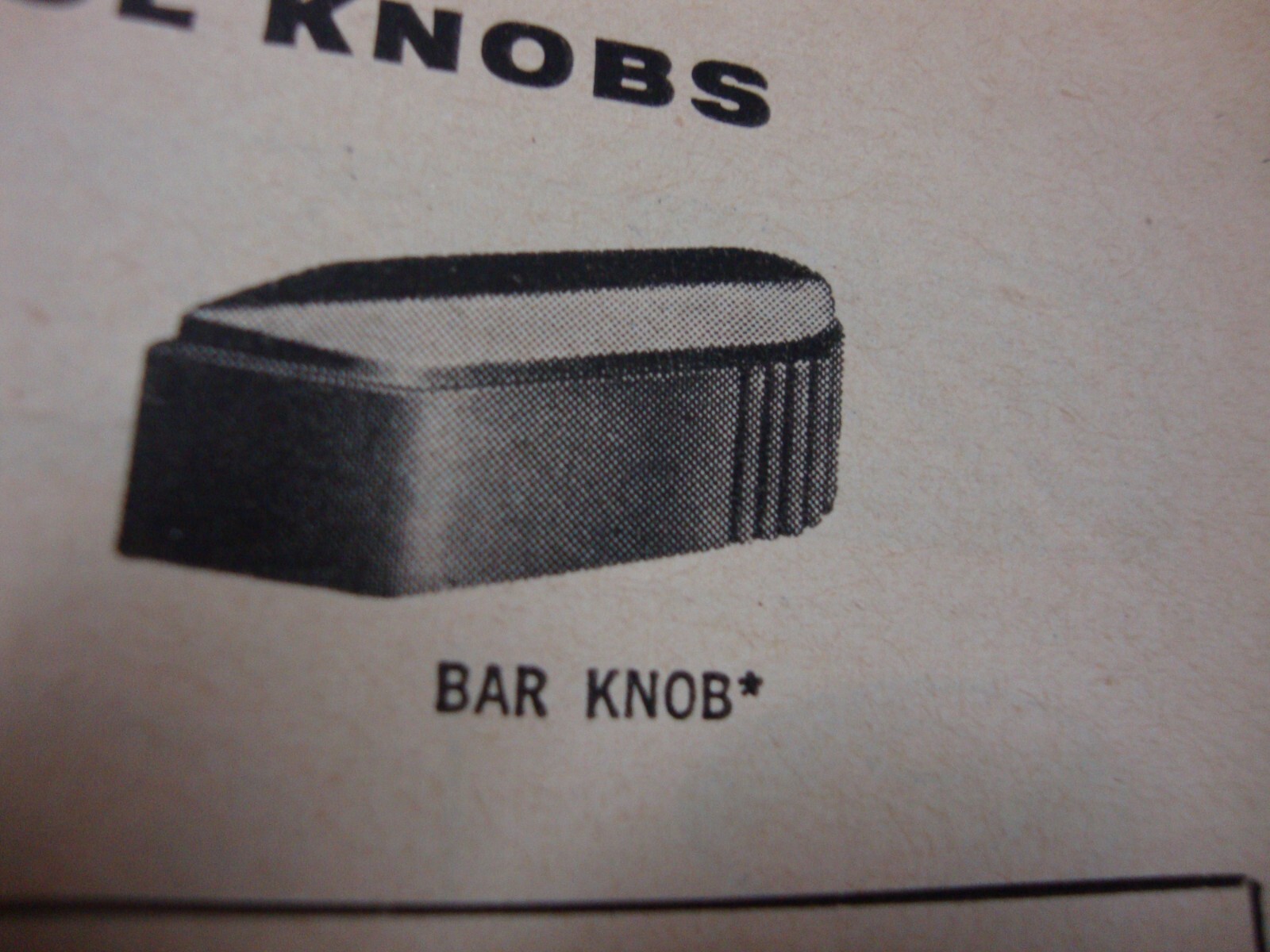 Hickok Style Tube Tester Bar Knob w/ metal pointer