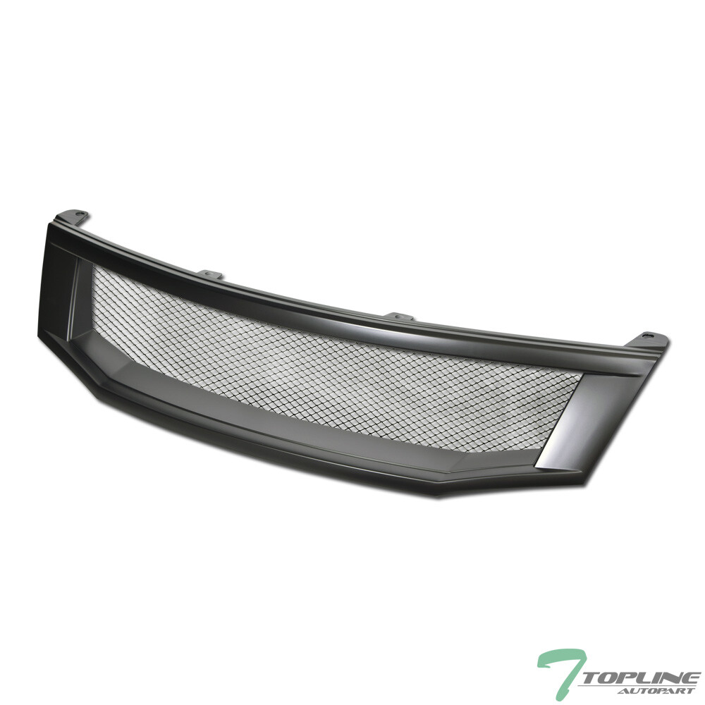 Topline For 2008-2010 Accord 4 Door Sedan Aluminum Mesh Front Grille - Matte Blk