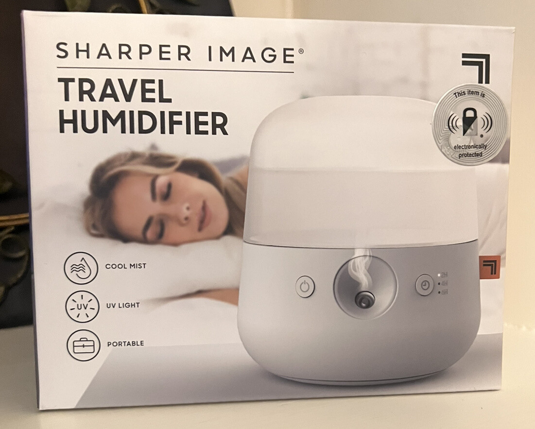 Sharper Image Portable Mini Travel Humidifier Cool Mist/UV light/USB