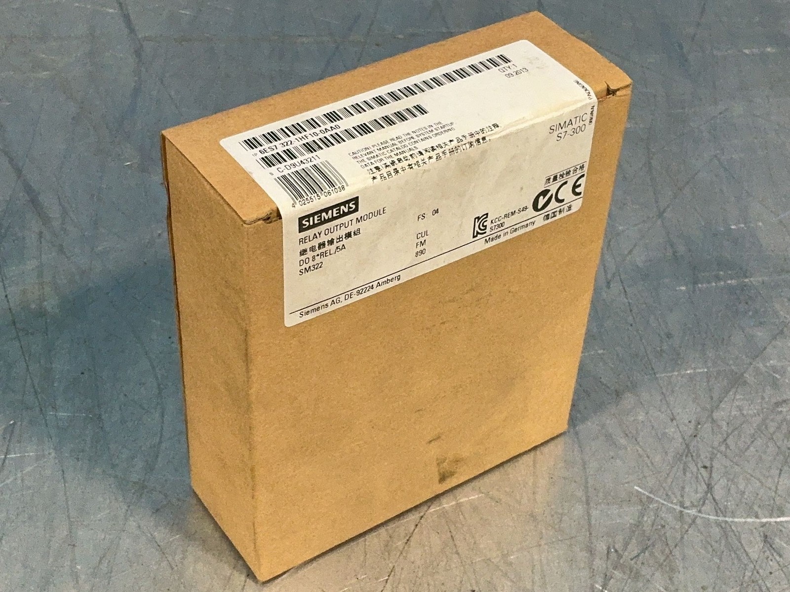 SIEMENS RELAY OUTPUT MODULE 6ES7 322-1HF10-0AA0