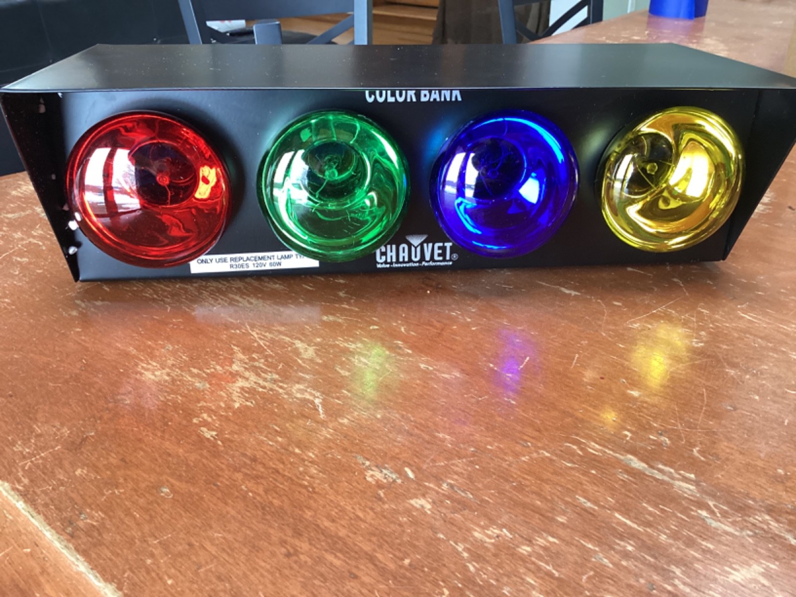 VTG Chauvet Color Bank Lights CH-155 W/Cord DJ Dance Strobe WORKS VIDEO