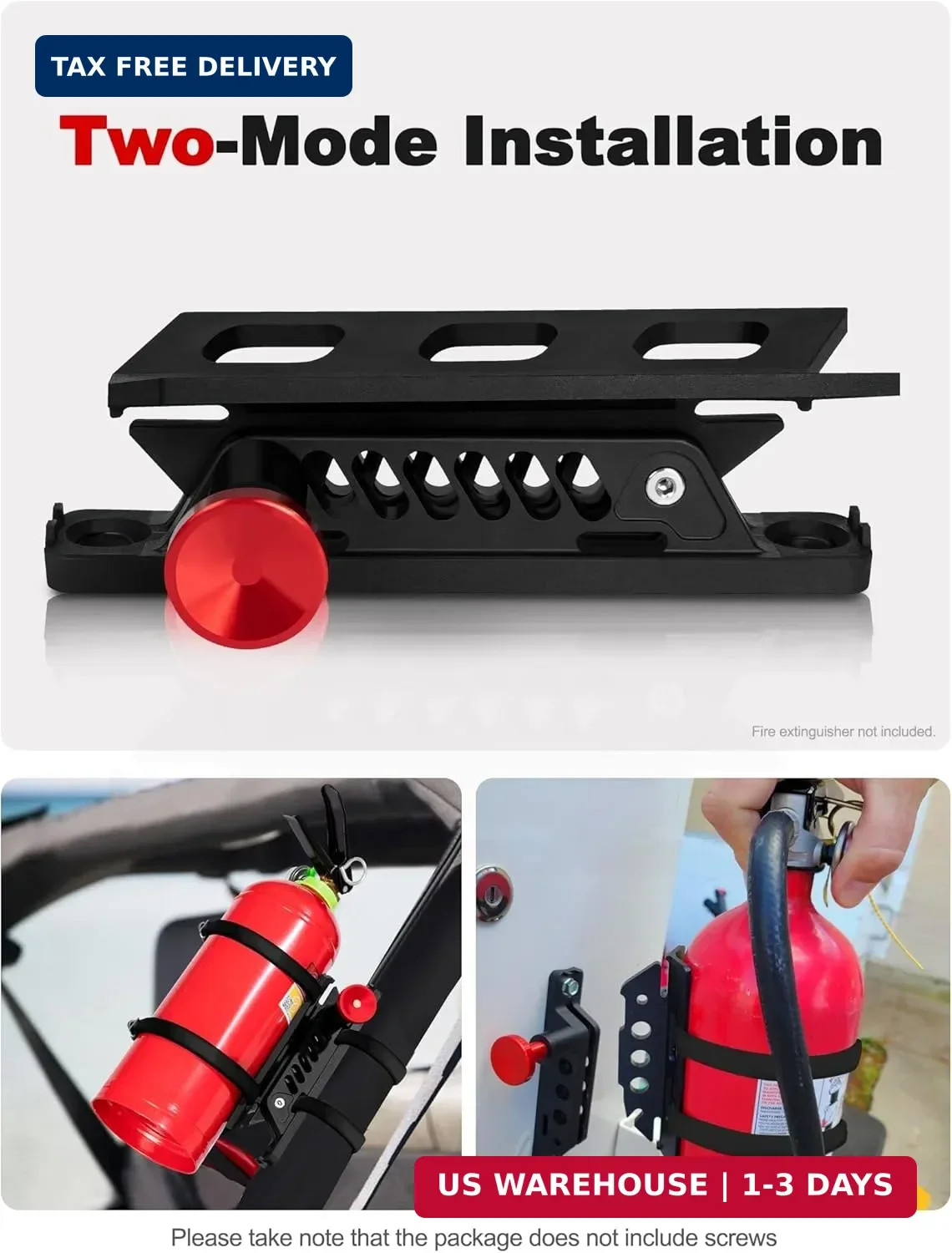 Adjustable Fire Extinguisher Mount, Easy Install on Roll Bar/ Cage Fire Extingui